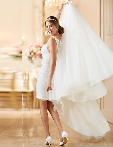 Vestido de novia elegante 2 en 1 de W&M Modern Bride Vestido de novia elegante 2 en 1 de W&M Modern Bride