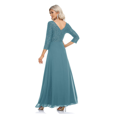 W&M Jade Legend A-line Floor-length Jade Elegant Maxi Party Dress